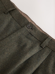 Verde caqui - Regular Tapered Fit Nova Fides Wool Rich Smart Texture Trousers - Imagen 11 de 12