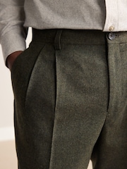 Verde caqui - Regular Tapered Fit Nova Fides Wool Rich Smart Texture Trousers - Imagen 5 de 12