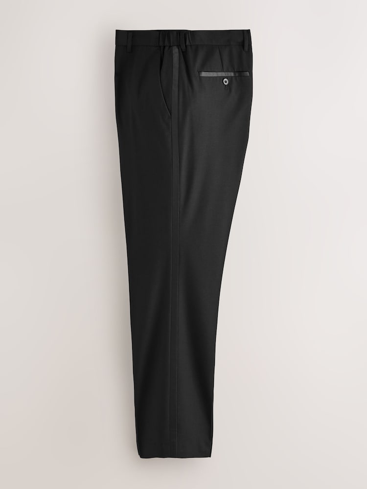 Negro - Corte slim - Motionflex Textured Tuxedo Trousers With Side Tape - Imagen 2 de 5