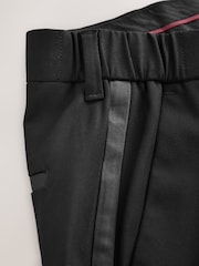 Negro - Corte slim - Motionflex Textured Tuxedo Trousers With Side Tape - Imagen 4 de 5