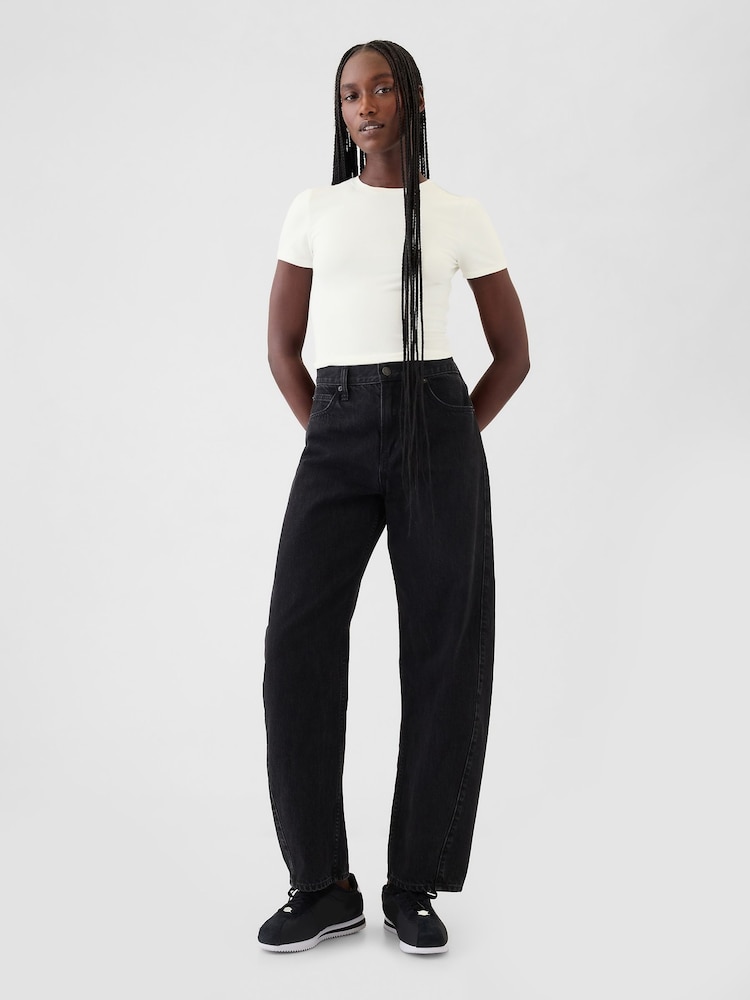 Wit - Gap CloseKnit jersey T-shirt met ronde hals en korte mouwen - Image 3 of 4
