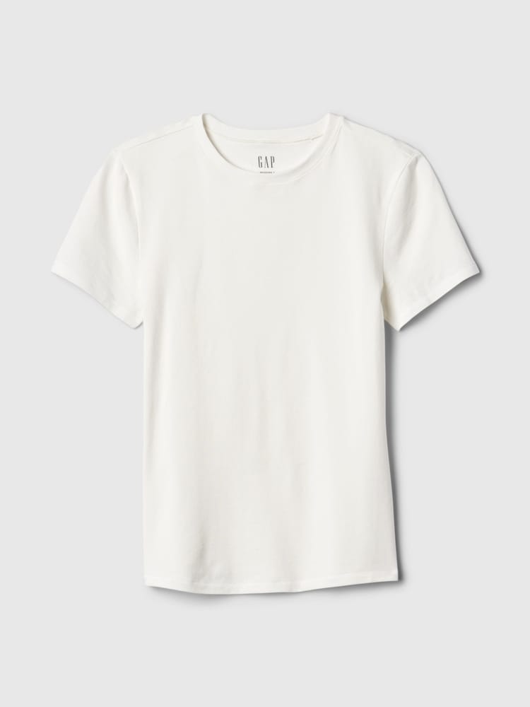 Blanco - Camiseta de manga corta de punto CloseKnit con cuello redondo de Gap - Imagen 4 de 4