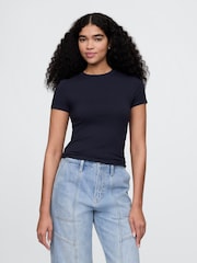 Gap Navy Blue CloseKnit Jersey Short Sleeve Crew Neck T-Shirt - Image 1 of 4