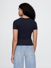 Gap Navy Blue CloseKnit Jersey Short Sleeve Crew Neck T-Shirt - Image 2 of 4