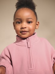 Rose Pink Half Zip Sweatshirt (3mths-7yrs) - Image 4 of 8