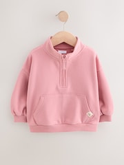 Rose Pink Half Zip Sweatshirt (3mths-7yrs) - Image 5 of 8