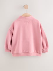 Rose Pink Half Zip Sweatshirt (3mths-7yrs) - Image 6 of 8