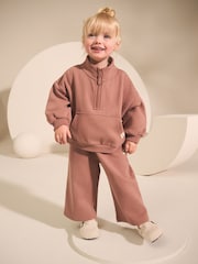 Mocha Brown Half Zip Sweatshirt (3mths-7yrs) - Image 2 of 9