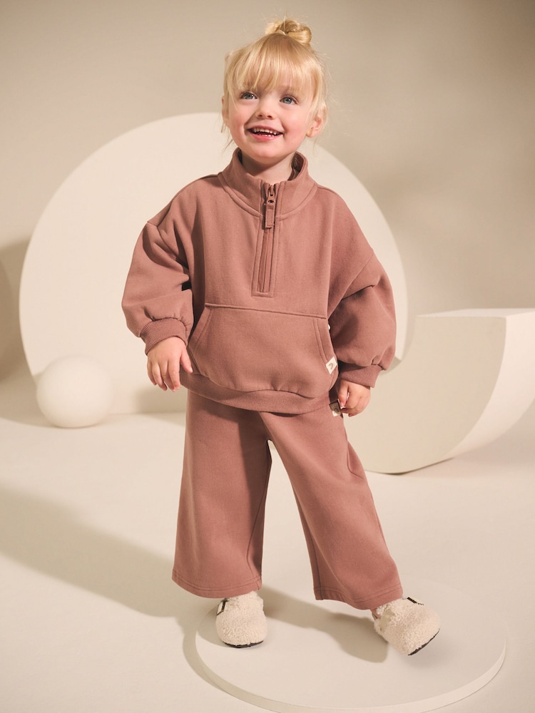 Mocha Brown Half Zip Sweatshirt (3mths-7yrs) - Image 2 of 9