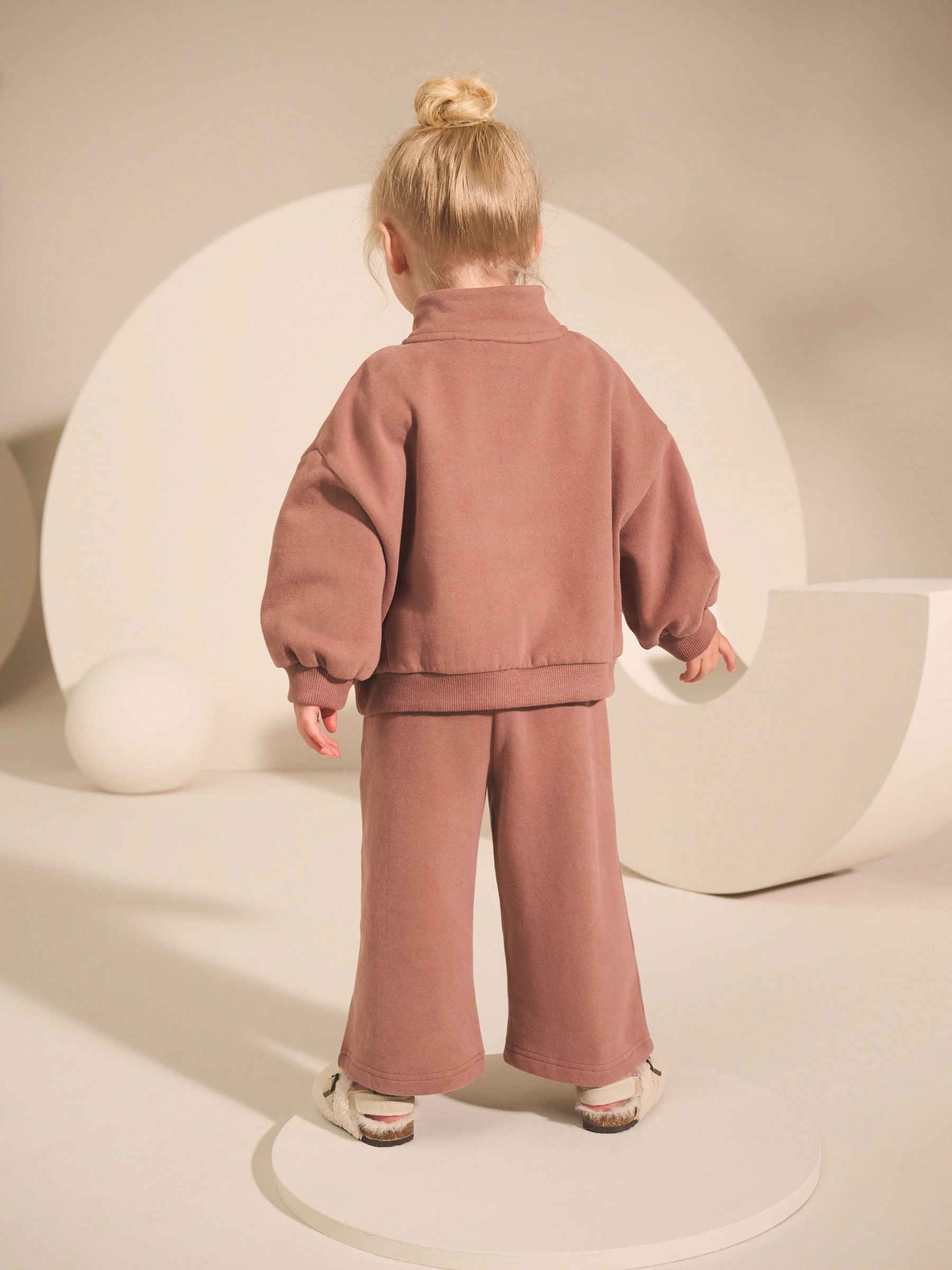 Buy Mocha Brown Quarter Zip Sweatshirt (3mths-7yrs) from Next USA