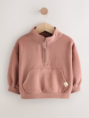 Mocha Brown Half Zip Sweatshirt (3mths-7yrs) - Image 6 of 9