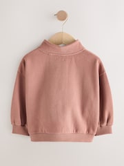 Mocha Brown Half Zip Sweatshirt (3mths-7yrs) - Image 7 of 9