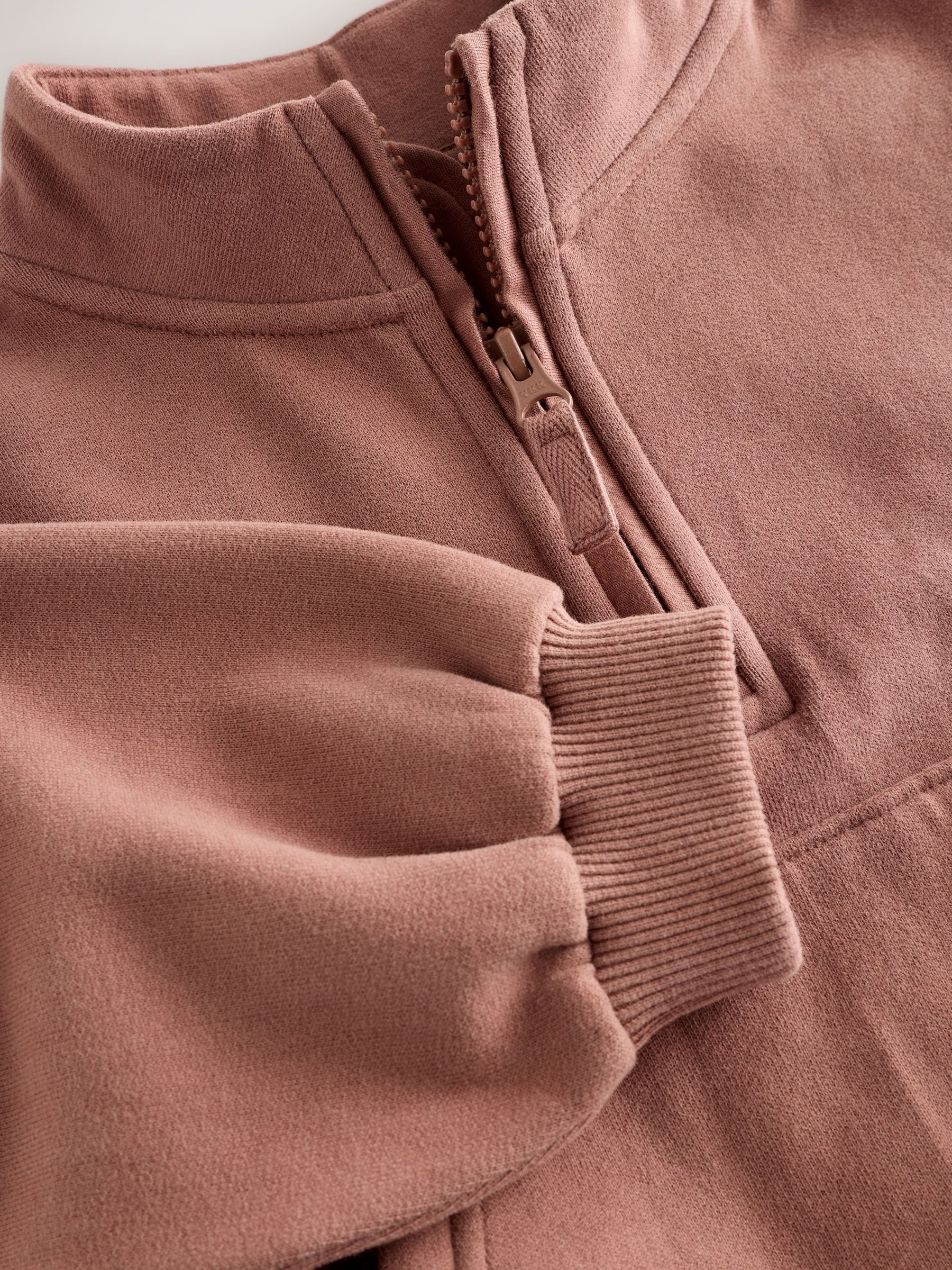 Buy Mocha Brown Quarter Zip Sweatshirt (3mths-7yrs) from Next USA