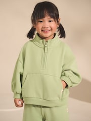 Sage Green Half Zip Sweatshirt (3mths-7yrs) - Image 1 of 5