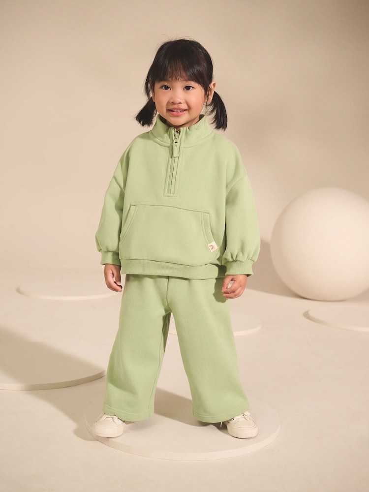 Sage Green Half Zip Sweatshirt (3mths-7yrs) - Image 2 of 5
