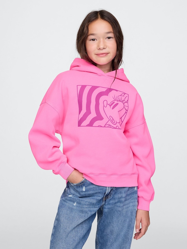 Розовый Minnie Mouse™ - Gap Disney Винтажная мягкая худи больших размеров (4-13лет) - Image 1 of 5