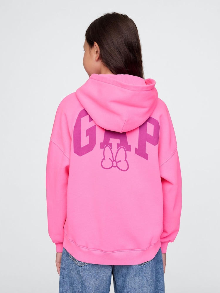 Розовый Minnie Mouse™ - Gap Disney Винтажная мягкая худи больших размеров (4-13лет) - Image 2 of 5