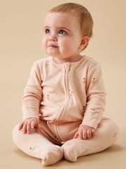 MORI Pink Ballerina 2-Way Zip Sleepsuit - Image 1 of 5