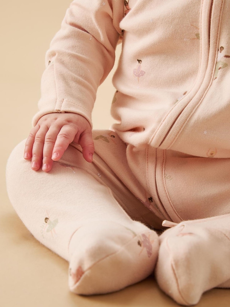 MORI Ballerina Supersoft 2 Way Zip Up Clever Sleepsuit - صورة 2 من 5 MORI Ballerina Supersoft 2 Way Zip Up Clever Sleepsuit - صورة 2 من 5