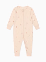 MORI Pink Ballerina 2-Way Zip Sleepsuit - Image 4 of 5