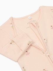 MORI Pink Ballerina 2-Way Zip Sleepsuit - Image 5 of 5