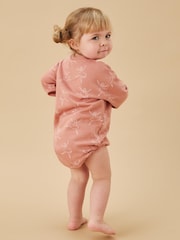 MORI Pink Ballerina Cotton & Bamboo Long Sleeve Bodysuit - Image 2 of 5