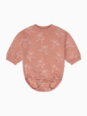 MORI Pink Ballerina Cotton & Bamboo Long Sleeve Bodysuit - Image 4 of 5