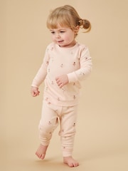 MORI Pink Ballerina Cotton & Bamboo Pyjama Set - Image 1 of 5