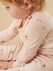 MORI Pink Ballerina Cotton & Bamboo Pyjama Set - Image 3 of 5