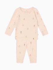 MORI Pink Ballerina Cotton & Bamboo Pyjama Set - Image 4 of 5