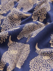 Navy Blue Hamish The Highland Cow 100% Cotton Pyjamas Set - Image 7 of 8