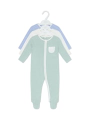 MORI Viscose Cotton Blend 3 Pack Sleepsuits - Image 3 of 4
