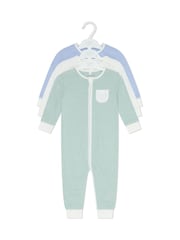 MORI Viscose Cotton Blend 3 Pack Sleepsuits - Image 4 of 4