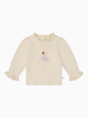 MORI Cream Ballerina Cotton & Bamboo Long Sleeve Top - Image 1 of 2