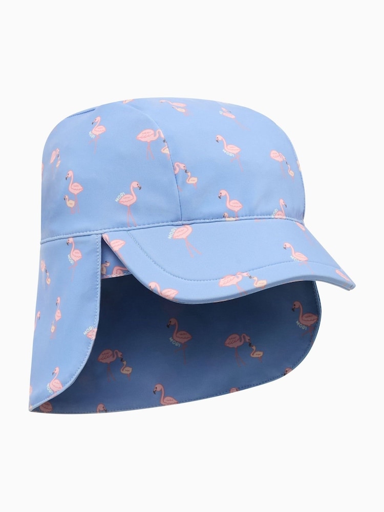 Blau - MORI Strawberry Stripe Neck Cover Swim Hat UPF 50+ - Bild 2 von 3