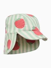 MORI Strawberry Stripe Neck Cover Swim Hat UPF 50+ - Image 4 of 5