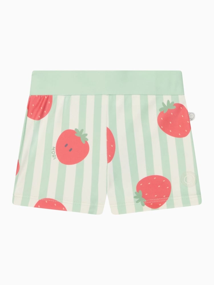 MORI Green Strawberry Stripe Swim Shorts UPF 50+ - Image 1 of 1
