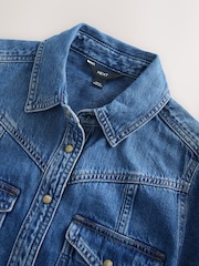 Dark Blue Denim Maxi Shirt Dress - Image 7 of 8
