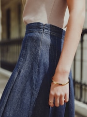 Rinse Denim Full Seamed Midi Skirt - Image 4 of 4