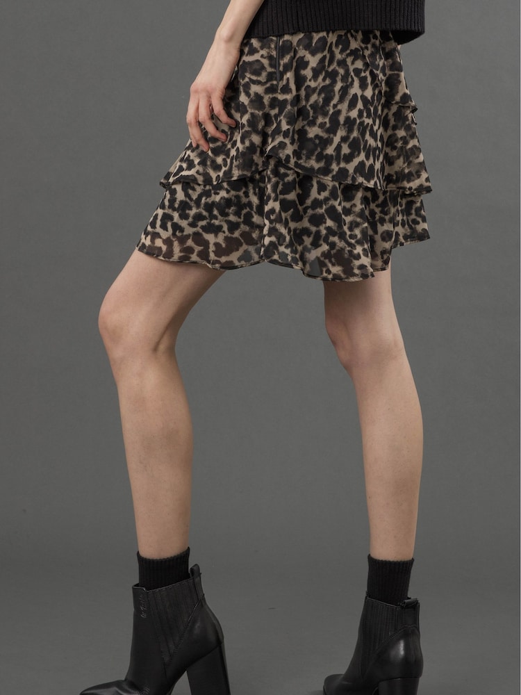 Religion Natural Decoy Mini Skirt With Frill Detail - Image 2 of 6