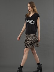 Religion Natural Decoy Mini Skirt With Frill Detail - Image 3 of 6