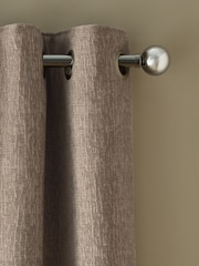 Natural Feather Heavyweight Chenille Eyelet Super Thermal Curtains - Image 5 of 8
