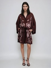 Religion Brown Inversion Lust Tunic Dress With Kimono Sleeves - Image 3 of 6
