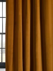 Gold Dark Matte Velvet Super Thermal Curtains - Image 3 of 7
