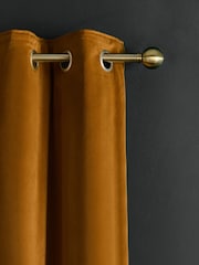 Gold Dark Matte Velvet Super Thermal Curtains - Image 7 of 7