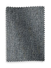 Teal Blue Chunky Marl Textured Eyelet Lined Curtains - Image 5 of 5