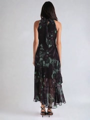 Religion Green Time Maxi Halterneck Dress With Tie Sash - Image 3 of 6