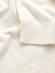 Oatmeal Signature Merino Blend Lightweight Crew Neck Jumper - Image 2 of 3