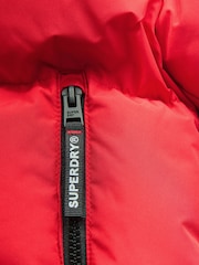 Superdry Red Sports Puffer Coat - Image 3 of 6