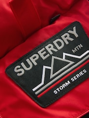 Superdry Red Sports Puffer Coat - Image 4 of 6